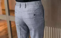 Xadrez masculino anti-rugas calças cortadas, roupas de grife casual, terno masculino reto, verão, fino, barato, designer, cheque, 9