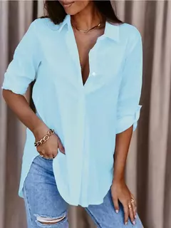 Moda coreana feminina, camisas brancas casuais, blusas femininas de grandes dimensões, camisas soltas lisas, streetwear diário, primavera, verão, 2022 na internet