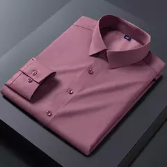 Homens de Manga Longa Stretch Camisas, Anti-Rugas Camisas, Slim Fit, Blusa de Negócios Sociais, Branco, Novo, S-8XL