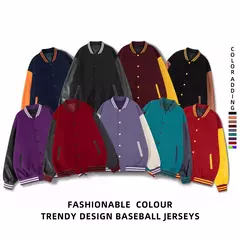 Patches masculinos jaqueta bomber bloco de cores varsity beisebol outerwear casual solto primavera e outono confortável casacos unissex 24h enviado - comprar online