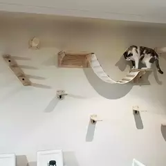 Prateleiras de escalada para gatos montadas na parede Casa para gatos Ponte para