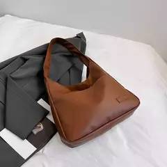 Bolsa de ombro retro elegante e minimalista, bolsa casual, tendência, grande capacidade tote - comprar online