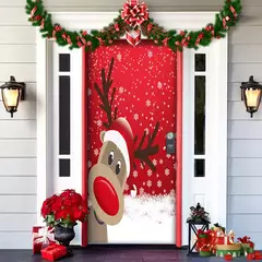 Pesadelo Antes Do Natal Decorações Ao Ar Livre Adereços, Tampa Da Porta, Santa, Xmas Elfos Contexto, Banner Party, Casa Porta Pendurar na internet