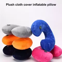 U-Shaped Pescoço Travesseiro Para Avião, Inflável, Alívio De Fadiga, Travesseiro De Viagem, Encosto De Cabeça De Voo, Almofada Do Sono - comprar online