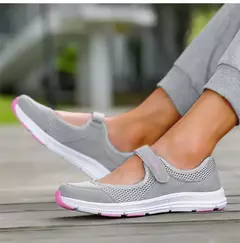 Tênis confortáveis ao ar livre para mulheres, tecido de malha respirável, sapatos femininos, calçado feminino, moda, novo, 2024 na internet