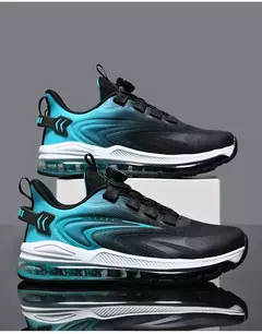 Imagem do Tênis de corrida acolchoados para homens, tênis antiderrapantes, botões rotatórios, adequados para exterior, casual, conforto, alta qualidade, venda quente