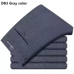 Calça de vestido reto grande para homens, alta esticada, escritório, preta, azul, cinza, calças de terno formal, plus size, 52, 50, 48, 46 - comprar online