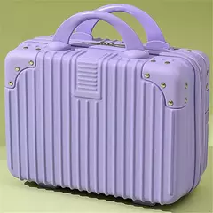 Mini Saco De Maquiagem Vintage, Caso De Viagem Portátil, Pequena Caixa De Bagagem, Handy Caixa De Presente, Senha De Rolamento De Bagagem, 14 ", 16";;VERDADEIRO;;"16 polegadas [com bloqueio de senha 35*27*16]],Ouro rosê