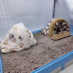 Nova casa de hamster para animais de estimação, camas quentes e macias, gaiola impressa de pelúcia para cobaia, esquilo, ratos, ratos, suprimentos para animais pequenos - loja online