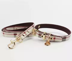 Coleira e coleira para animais de estimação conjunto de couro moda coleiras ajustáveis para cães suprimentos para animais de estimação coleiras para cães médios e grandes presente para cães na internet