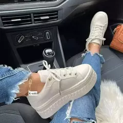 Sapatilhas de salto respirável para mulheres, sapatos casuais vulcanizados, sapatos de caminhada ao ar livre, moda feminina na internet