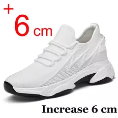 Sapatilhas para homens com aumento de altura, sapatos de elevação respiráveis, palmilha mais alta, 6cm, 10cm, verão - comprar online