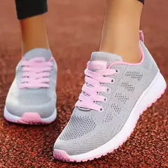 Sapatilhas brancas para mulheres, sapatilha esportiva, sapatos de respiração, sapatos femininos casuais, tênis esportivo senhora sapato atlético