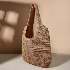 Imagem do Gusure casual palha sacos de ombro das mulheres de vime tecido senhoras bolsas artesanais praia verão grandes totes saco bohemia
