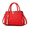 Bolsa de couro de alta qualidade para mulheres, Bolsas de Ombro Crocodilo, Designer de Letras V, Grande Capacidade