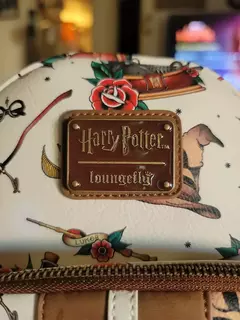 Imagem do Loungefly Harry Potter Mochila Pottered Mulheres Alça Dupla Bolsa de Ombro Bolsa Mochila Saco de Lazer Infantil Presente
