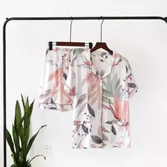 Pijama de manga comprida para senhoras, pijamas, pijamas femininos, 100% viscose, plus size, 3XL, novo para primavera e verão na internet