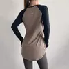 Roupas de manga comprida para mulheres, blusa Pilates, top esportivo, camisa de fitness, camiseta esportiva, roupas esportivas, 2024