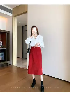 Camisa casual feminina de chiffon, manga comprida, blusa solta sólida, tops para senhora do escritório, moda feminina, S-4XL, primavera e outono - comprar online