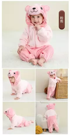 Macacão de flanela para bebés, Macacão Kigurumi, Macaco, Unicórnio, Vaca, Leão, Animal Cosplay, Pijama para 1 a 4 anos Crianças, Meninos, Inverno