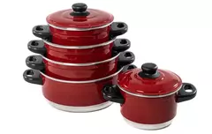 Jogo De Panela 5 Pçs + Fervedor 12 + Panela De Pressão 4,5 L Vermelha maçãSTORE - Wolf Magazine