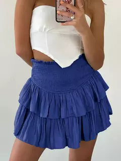 Mini-saia linha A feminina, cintura baixa, fina, monocromática, que combina tudo, casual, doce, sexy, streetwear de moda feminina, verão, Y2K - comprar online