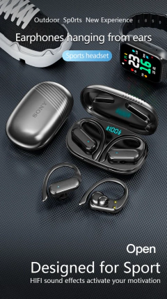 Original sony a520 sem fio negócios fone de ouvido gancho de orelha alta fidelidade baixo cancelamento de ruído fone de ouvido com microfone esporte jogo fone de ouvido na internet