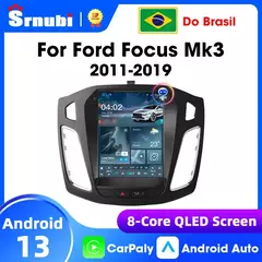 Srnubi 2 din 9.7 "android 13 carplay rádio do carro para ford focus 3 mk 3 2011 2012 - 2019 reprodutor multimídia 2din gps auto estéreo dvd