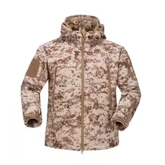 Jaquetas de caminhada de lã camuflada para homens, blusão masculino, roupas táticas, outono, 2024