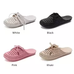 Imagem do Sapatos de praia femininos, oco, respirável, chinelos femininos com cordões, sandálias femininas, moda verão, 2023