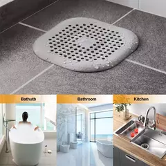 Silicone Shower Drain Plug, Hair Catcher, Stopper, Filtro de água para pia de cozinha, Banheiro Floor Bathtub, Home Acessórios - loja online
