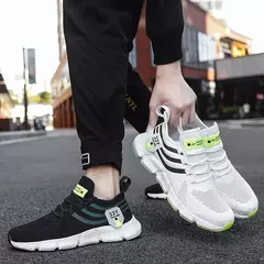 Homens Casual Sport Shoes Respirável leve Sneakers Outdoor Mesh Preto Running Shoes Athletic Jogging Tenis Walking Shoes na internet