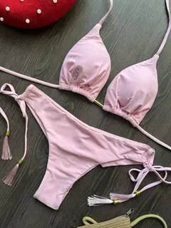 Fato de banho triangular sexy para mulheres, biquínis brasileiros, maiô halter, maiô push up, corrente de metal, biquíni de praia, novo, 2023