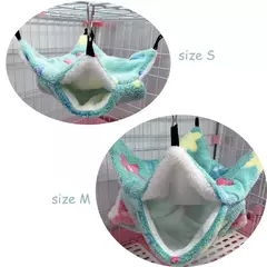 Rede para ratos, cama quente de pelúcia dupla grossa para casa de hamster, ninho, saco de dormir, camas de árvore penduradas, cobaia, gaiola de hamster - Wolf Magazine
