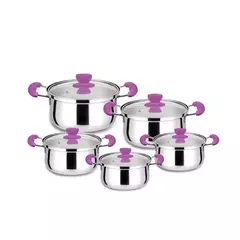 Aço inoxidável Hot Pot Set, Panelas, Sopa Pot, Steamer Presente, 16cm18cm 20cm 22cm, 24cm, Utensílios de cozinha, Atacado, 10 Pcs - loja online