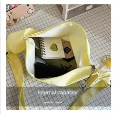 Harajuku – sacs à bandoulière solides pour femmes, sacs à main multifonctions simples assortis avec tout, sacs à bandoulière de grande capacité pour adolescentes - loja online