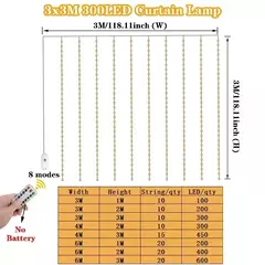 Natal USB Powered LED Curtain String Lights, Wedding Fairy Lights, Decoração de acampamento, Guirlanda para o ano novo - comprar online