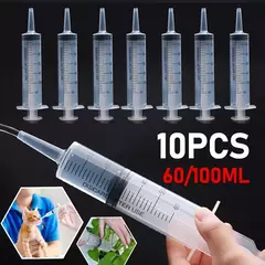 Seringa de Alimentação sem Agulha, Enchimento de Cola, Enema, Nutriente Estéril, Rega para Hidroponia Industrial, 60ml, 100ml - comprar online