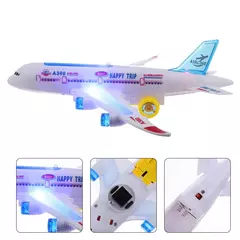 Brinquedo eletrônico do avião com música, piloto automático Flash Sound Aircraft, avião de rotação automática, presente educativo para crianças na internet