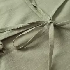 Imagem do Camisas casuais de linho com renda para mulheres, oco, gola V, blusas de manga comprida, tops para senhora, streetwear, novo, primavera, 2022
