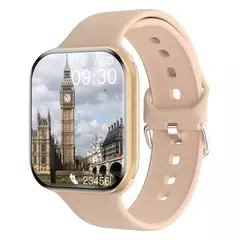 Impermeável Amoled Screen Smart Watch para homens e mulheres, BT Call, NFC, Frequência Cardíaca, Esportes, Fitness, Carregamento sem fio, IWO, Novo, 9, 450mAh - comprar online