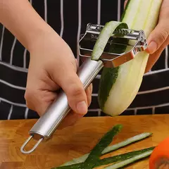 Descascador multifuncional para vegetais e frutas, aço inoxidável, durável, fatiador de batata, doméstico, descascador de cenoura - comprar online