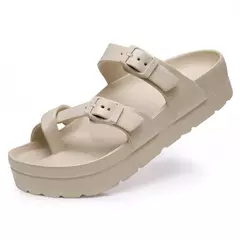 Imagem do Pallene-Sandálias femininas de plataforma tamancos, chinelos de sola grossa, sandálias femininas de praia ao ar livre com suporte de arco, sapatos macios de EVA