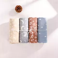 Elinfant-Rainbow Cor Musselina Swaddle Blankets, 100% Algodão, Recém-nascido Bebê Banho Toalha Envoltório, Gift Set Popular, Bambu, 4Pcs - loja online