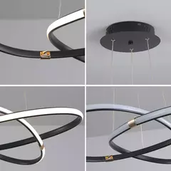 Dia540mm moderno led pingente lustre lâmpada 90-265v suspensão pendurado luzes do candelabro para sala de jantar cozinha bar loja