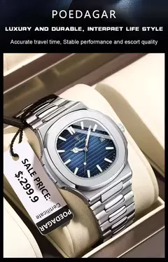 POEDAGAR 2023 Novo Luxo Quadrado Relógio De Quartzo Negócios À Prova D' Água Relógio Masculino Data Luminosa Homens De Aço Inoxidável Assista Reloj Hombre - Wolf Magazine