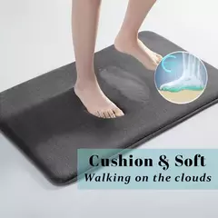 Super Absorvente Coral Velvet Floor Mat, Tapete De Banho, Tapete De Porta Do Banheiro, Anti Slip - loja online