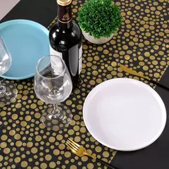 Imagem do Toalha de mesa descartável com bolinhas pequenas, impermeável e engrossada, para decoração, festa de aniversário e casamento, 54x10 8 polegadas, 1pc