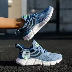 Imagem do Homens tênis casuais verão respirável sapatos esportivos leve malha ao ar livre tênis de corrida atlético jogging tenis sapatos caminhada