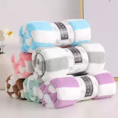 Absorvente Quick Drying Toalha De Banho Conjuntos, Listras, Mão Face Suave, Microfibra De Banheiro, Natação, Adultos, 35x75cm - comprar online